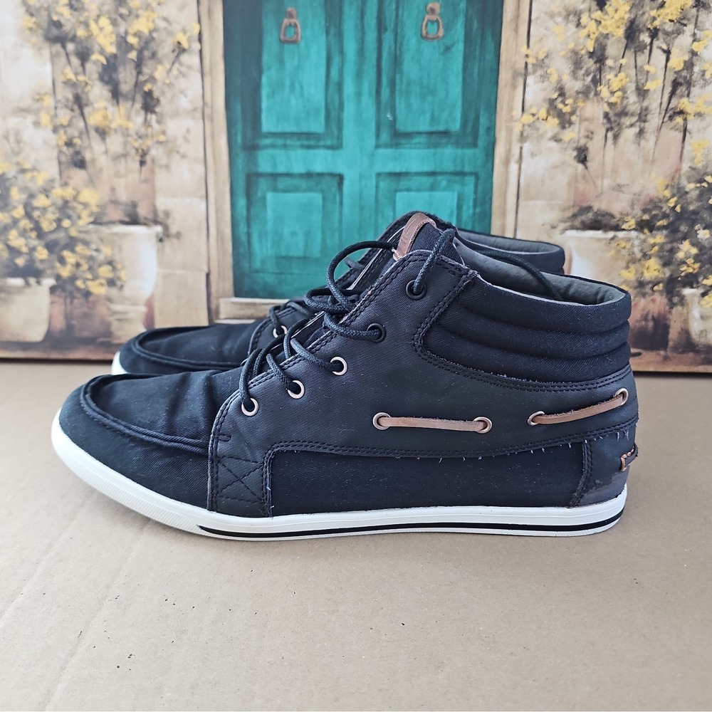 Aldo Kunde-2 Mens Blue Canvas High Top Fashion Sneaker Moc-Toe Shoes Size 12